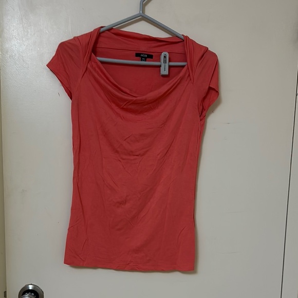 Jacob Coral Pink Cap Sleeve Fitted Blouse - Picture 1 of 4